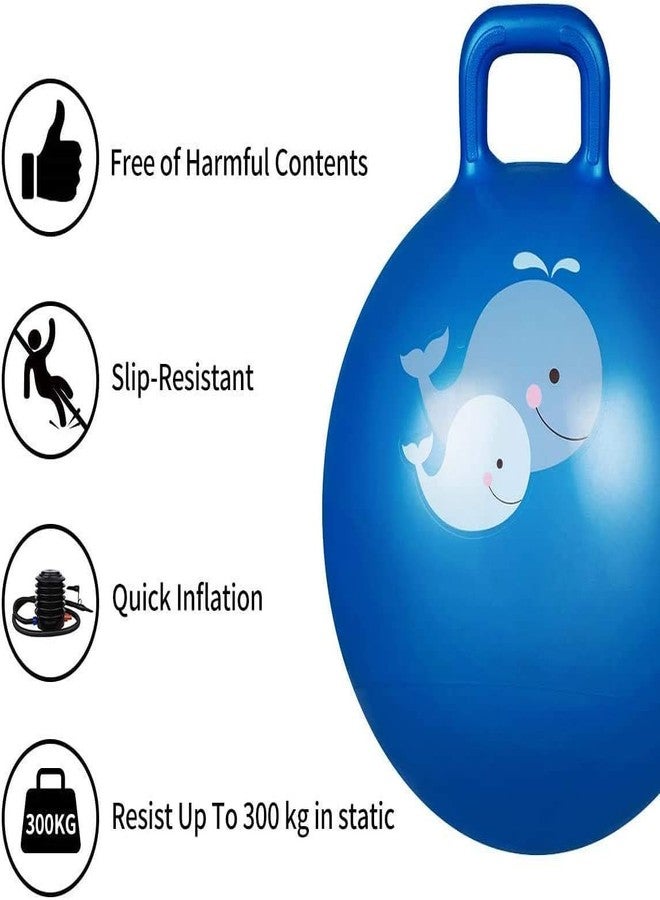 Clefairy Hop Ball Hoppity Bouncy Ball with Handles Jumping Ball Bounce Rubber Hop Ball for Kids Handle Fitness Toys for Children Adult Exercise Birthday Gift (Multicolor) Size: 65 cm - Image 5